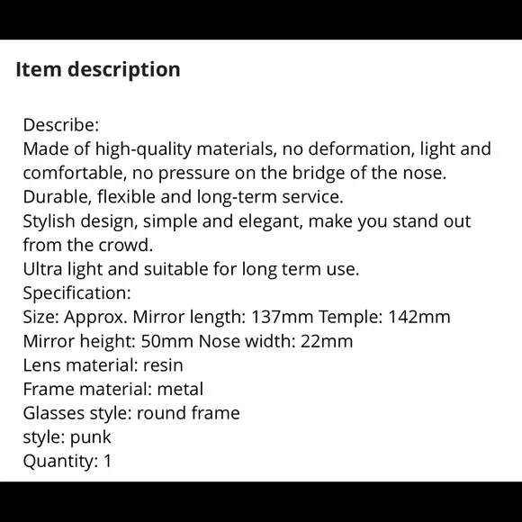 Vintage unisex sunnies in round trendy shape - Picture 3 of 4